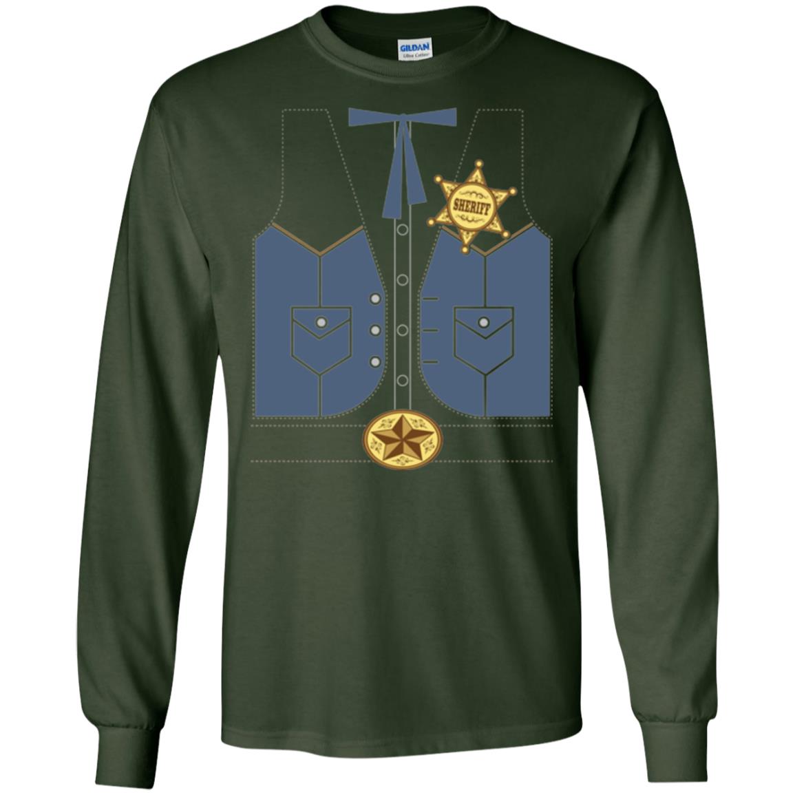 Western Cowboy Sheriff T-shirt Forest Green