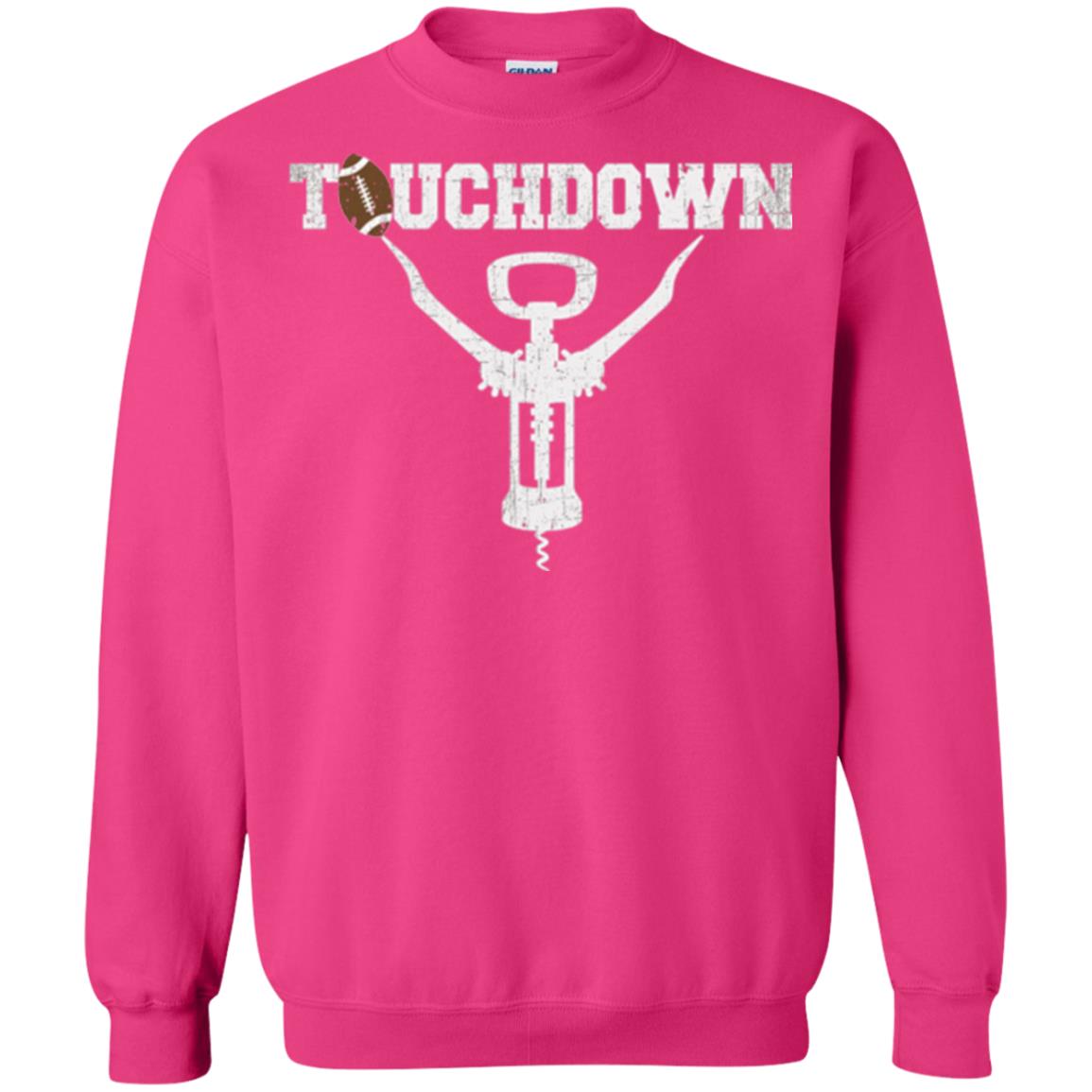 Football T-shirt Touchdown Funny Football Wine Lovers Heliconia