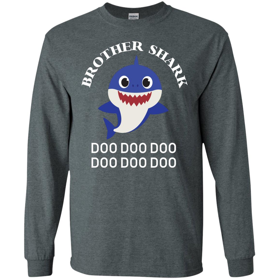 Brother Shark Family Shark Shirt Dark Heather