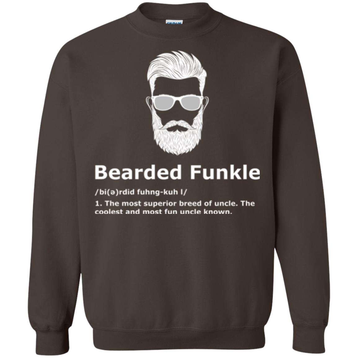 Funny Uncle T-shirt Bearded Funkle Dark Chocolate