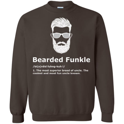Funny Uncle T-shirt Bearded Funkle Dark Chocolate