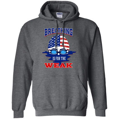 Breathing Is For The Weak Swimmer Gift Shirt Dark Heather