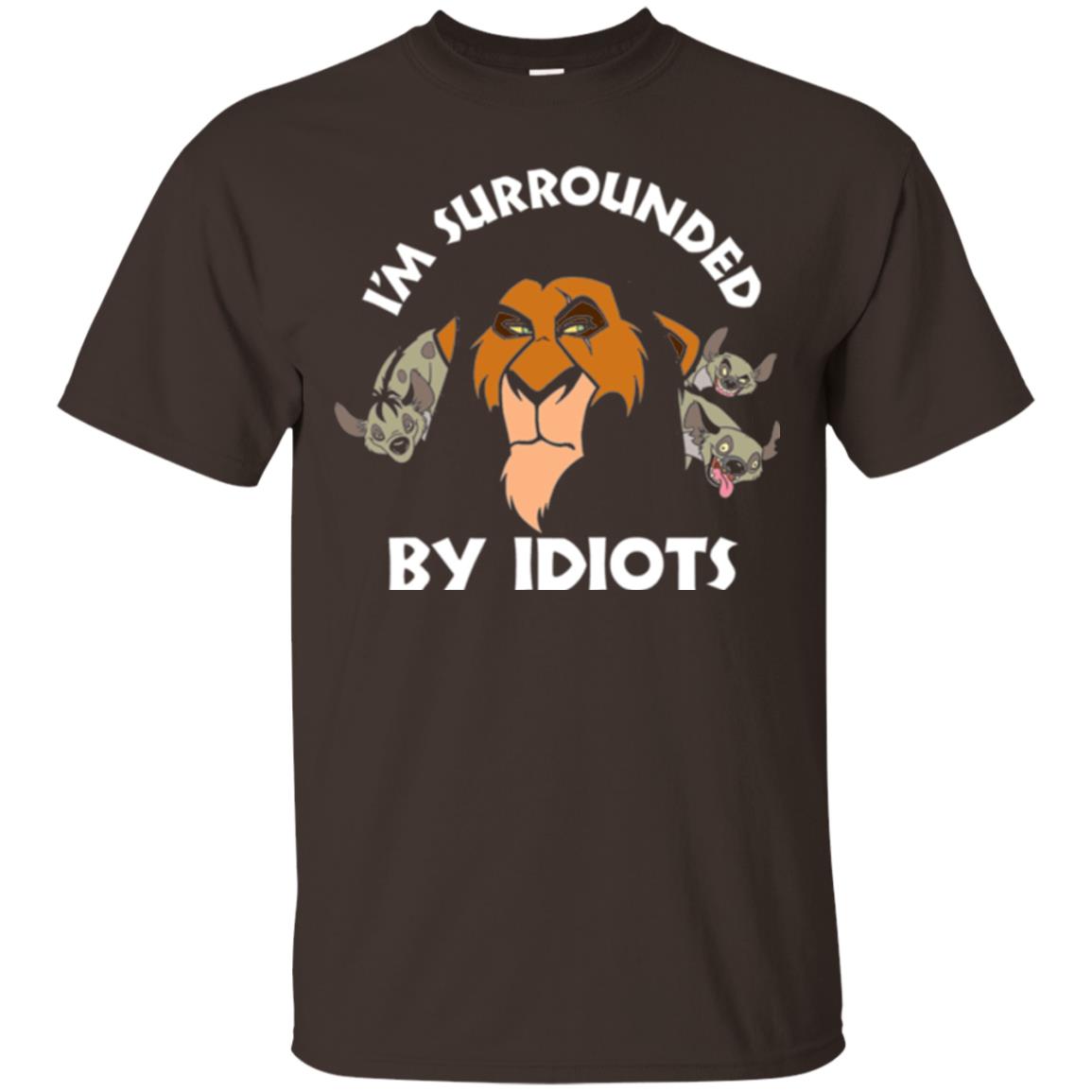 Disney Lion King T-shirt Scar Surrounded By Idiots Dark Chocolate