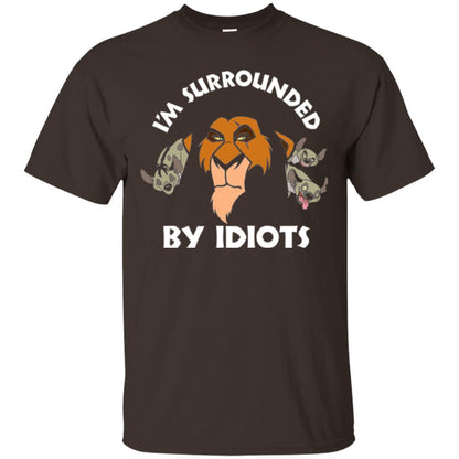 Disney Lion King T-shirt Scar Surrounded By Idiots Dark Chocolate