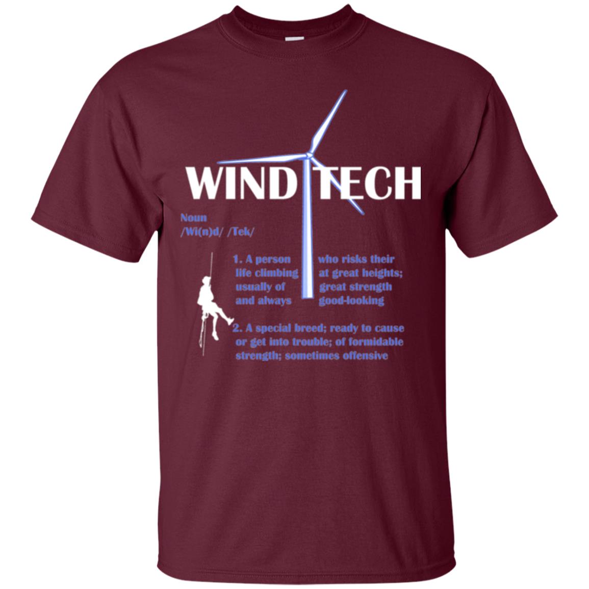 Wind Tech Definition T-shirt Maroon