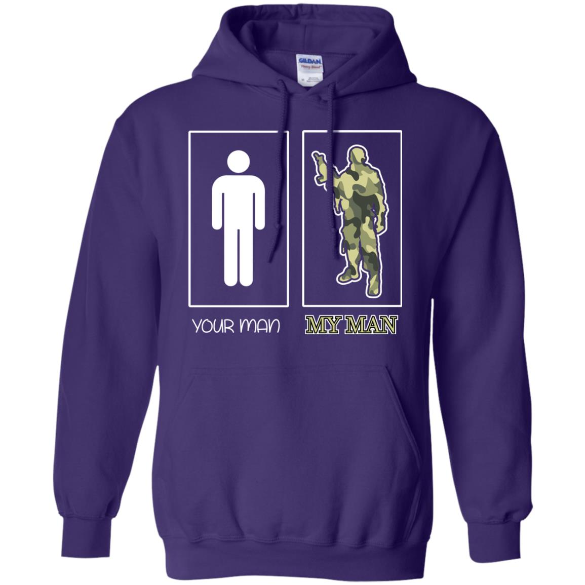 Your Man My Man Military Shirt Purple