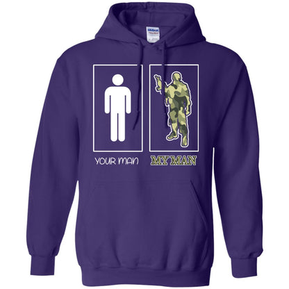 Your Man My Man Military Shirt Purple