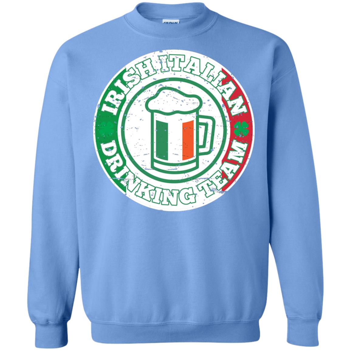 Irish Italian Drinking Team Italy Flag St Patrick_s Day T-shirt Carolina Blue