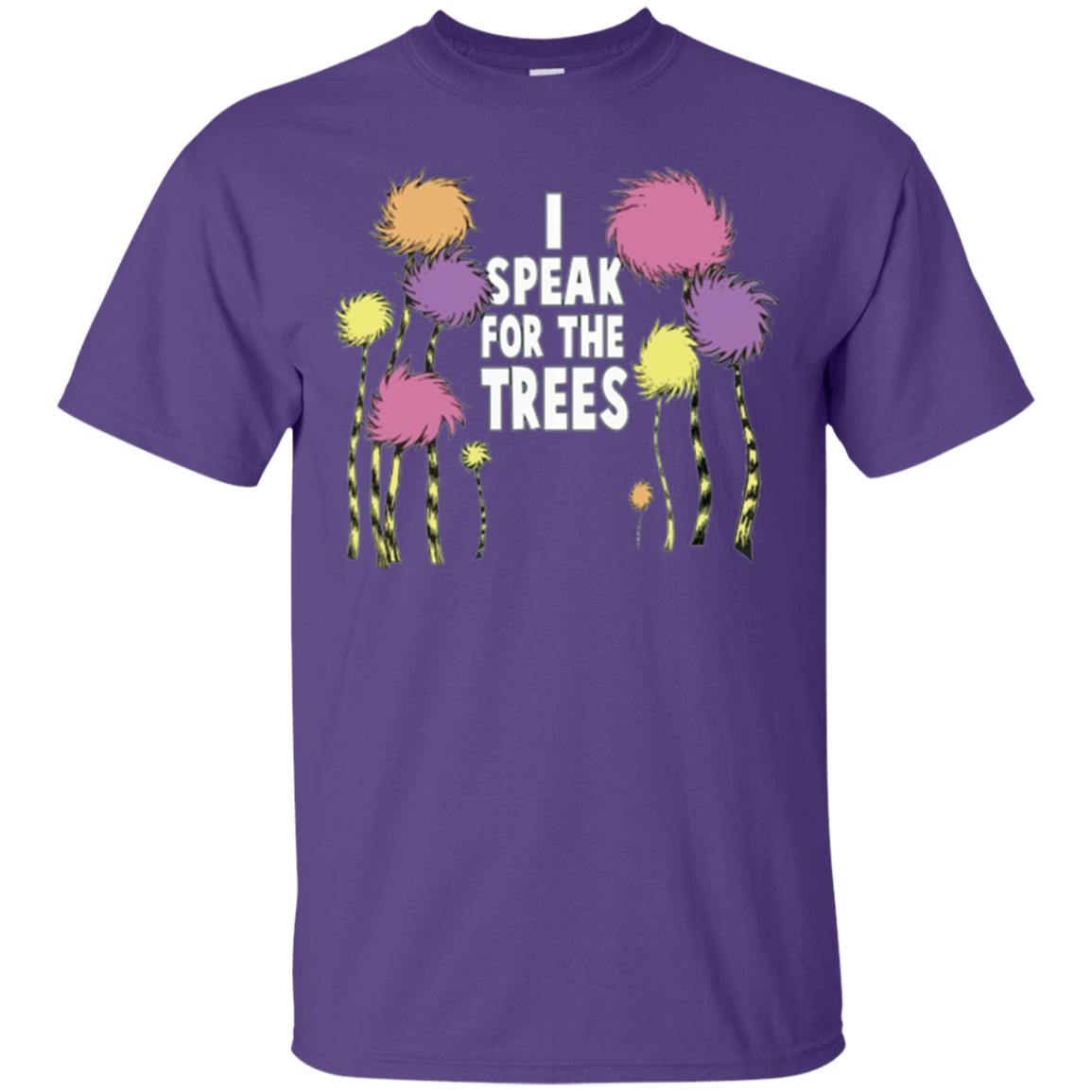 I Speak For The Trees Environmental Awareness T-shirt Purple