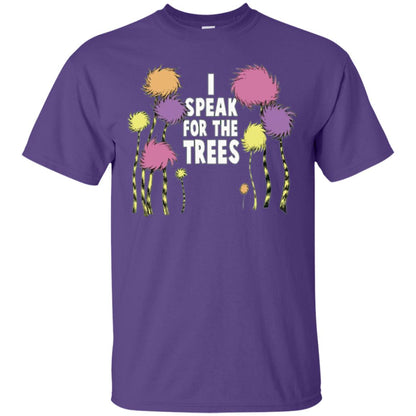 I Speak For The Trees Environmental Awareness T-shirt Purple