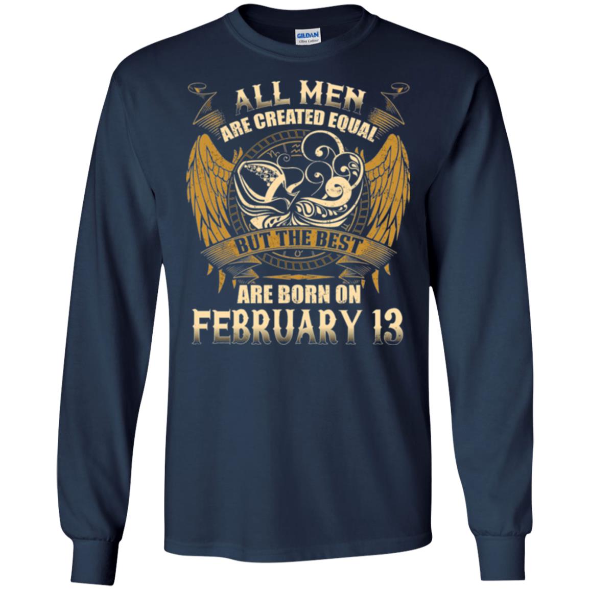 Aquarius T-shirt The Best Are Born On February 13 Navy