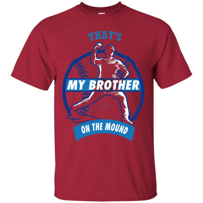 That_s My Brother On The Mound Baseball Pitcher Shirt Cardinal