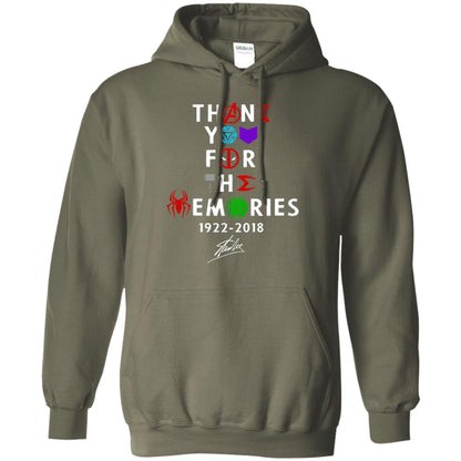 Thank You For The Memories Stan Lee Movie Hero Fan Shirt Military Green