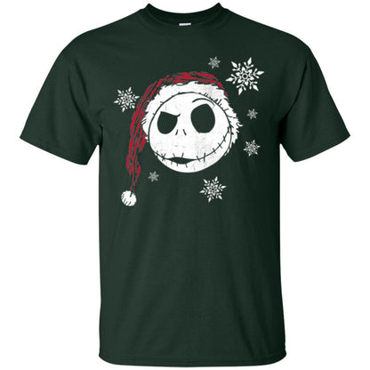 Christmas T-shirt Disney Nightmare Before Christmas Snowflake Forest Green