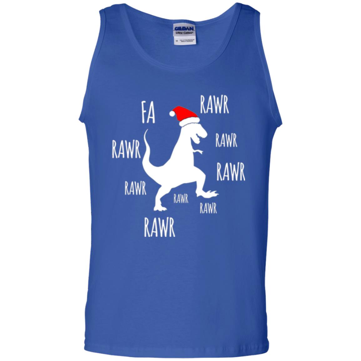 Christmas T-shirt Fa Rawr Rawr Funny T-rex Dinosaur Royal