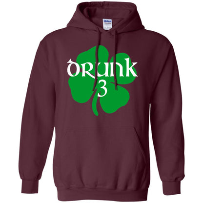 Drunk 3 Lucky Thing St. Patrick_s Day Irish T-shirt Maroon