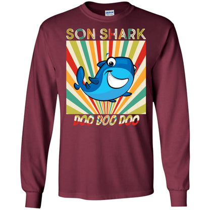 Son Shark Doo Doo Doo Family Shark Gift Shirt Maroon