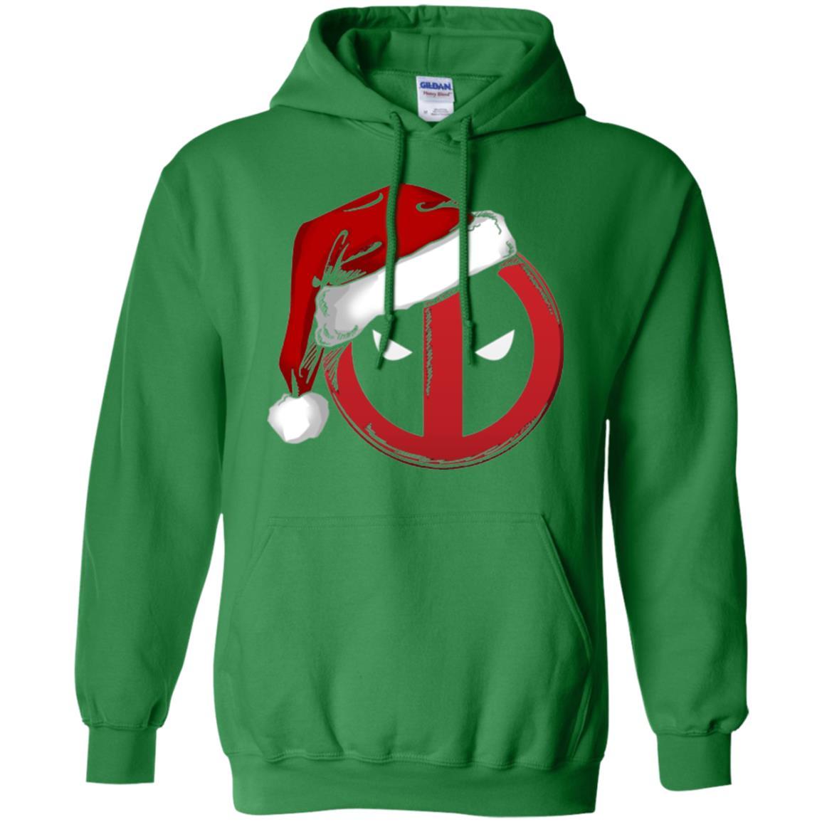 Christmas T-shirt Marvel Deadpool Icon Santa Hat Christmas Graphic Irish Green