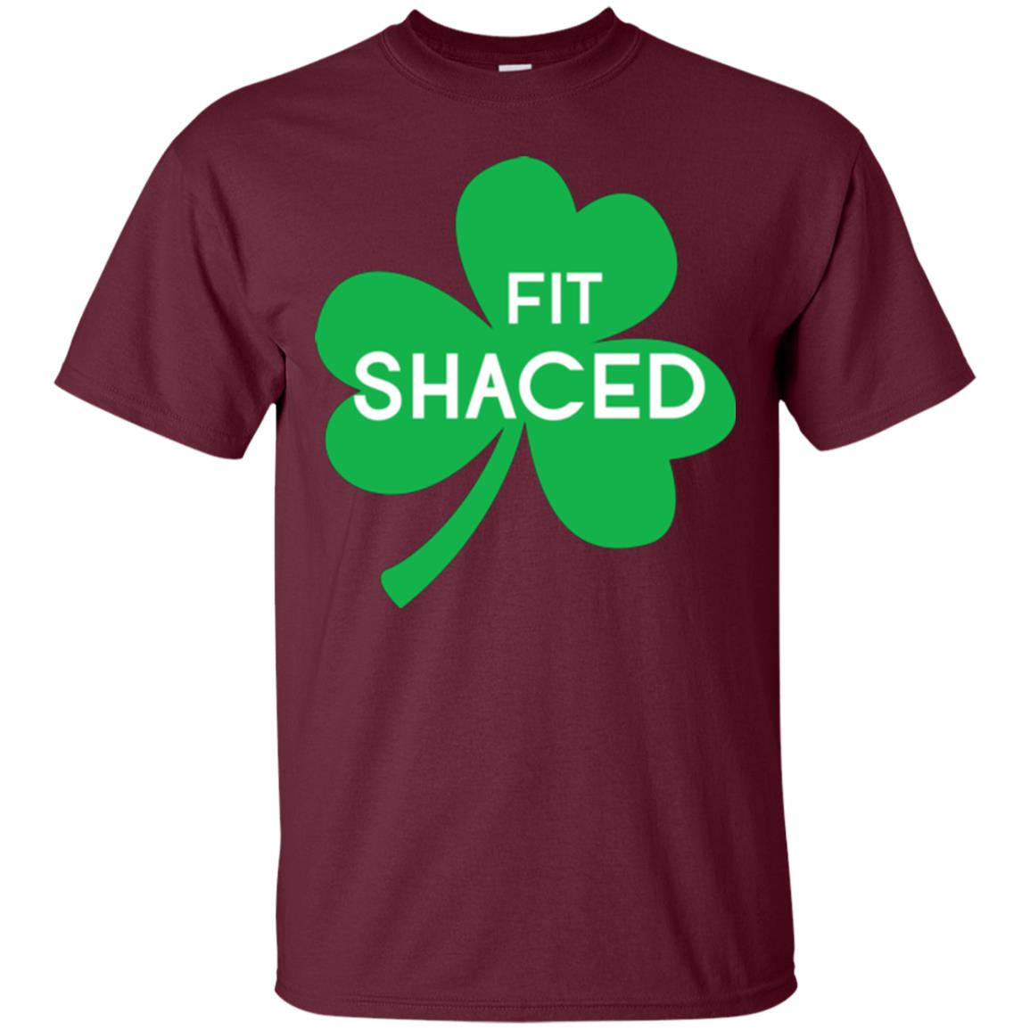 Saint Patrick's Day T-shirt Shamrocks Fit Shaced Maroon