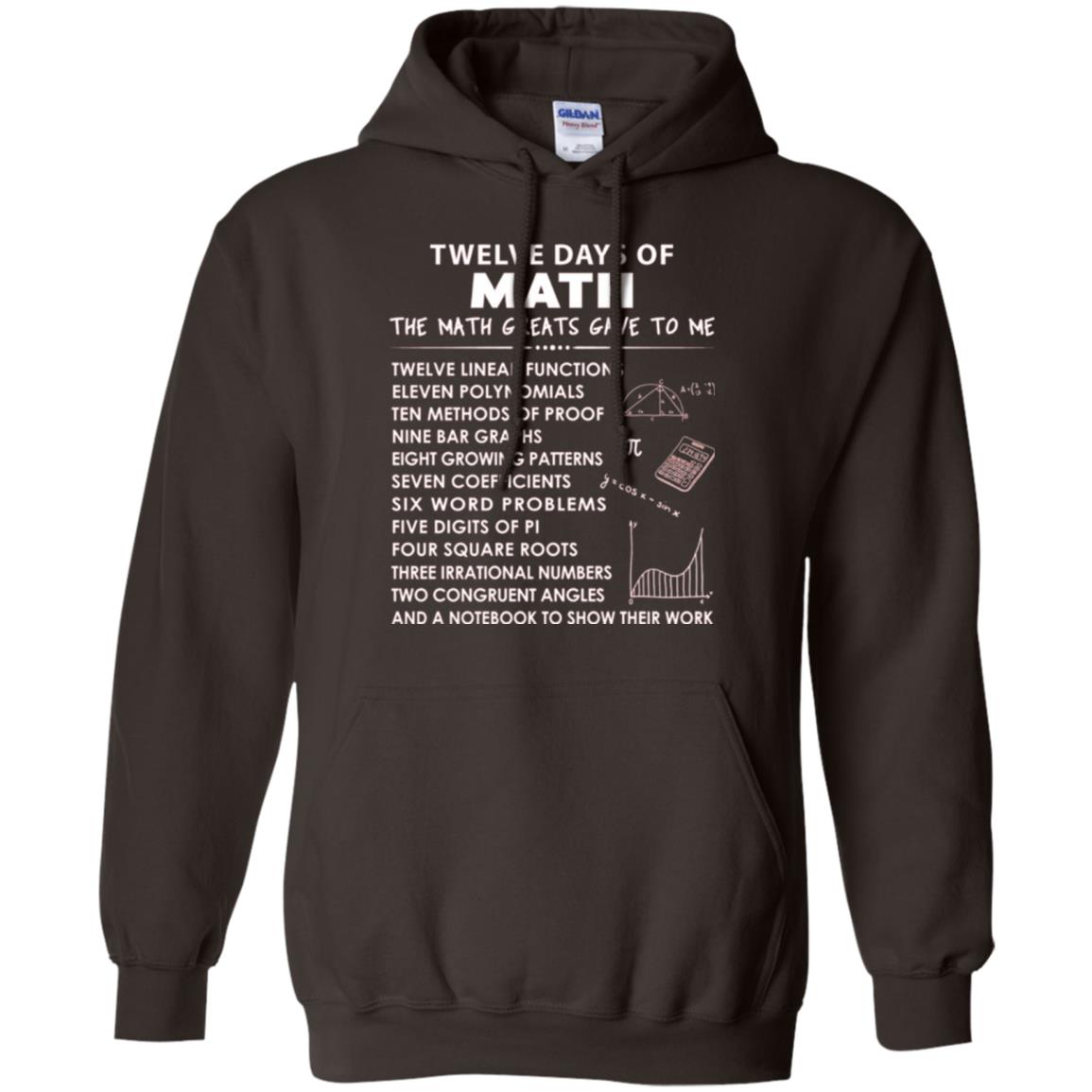 Math T-shirt Twelve Days Of Math Dark Chocolate