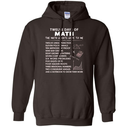 Math T-shirt Twelve Days Of Math Dark Chocolate