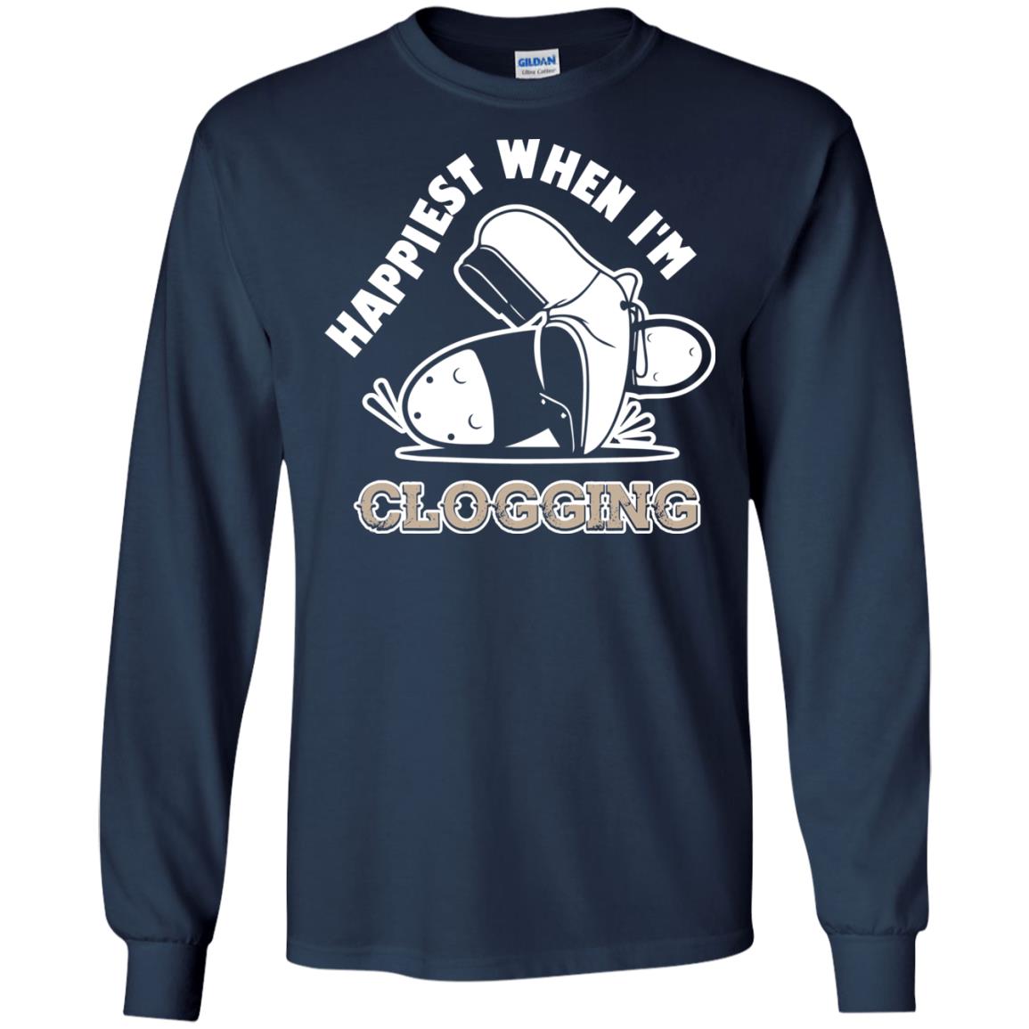 Clogger T-shirt Happiest When I'm Clogging Navy