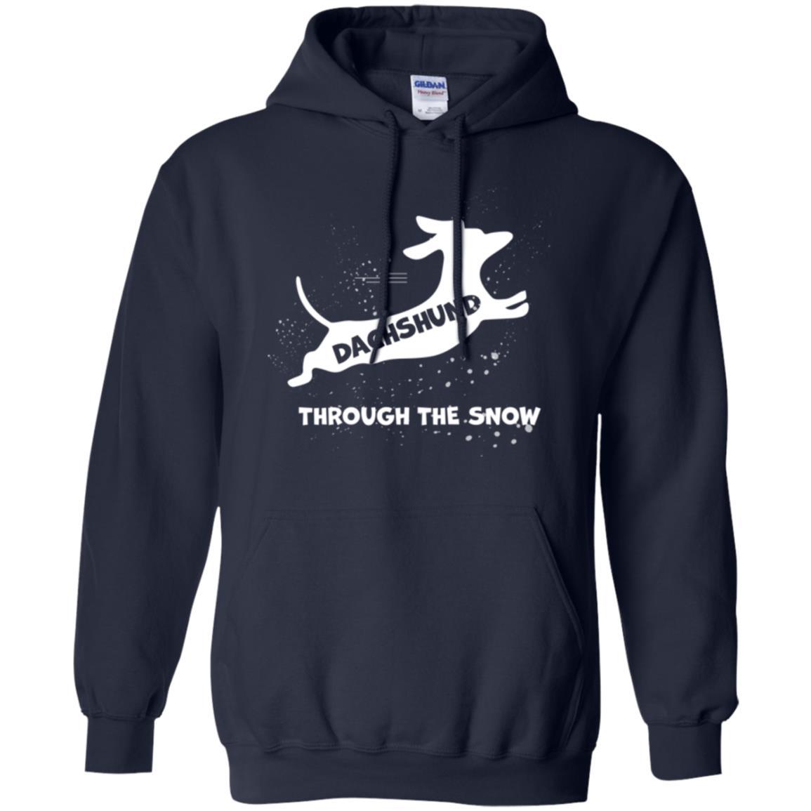 Dachshund Through The Snow T-shirt Navy