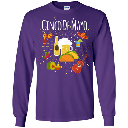 Cinco De Mayo Beer Tacos Guitar Mexico Shirt Purple
