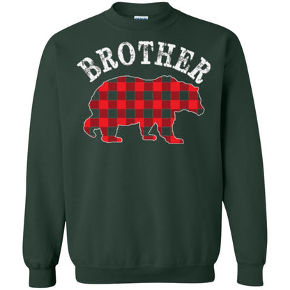 Christmas T-shirt Red Plaid Brother Bear Forest Green