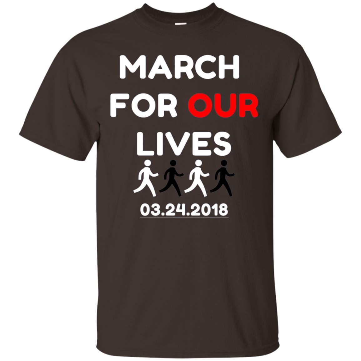 March For Our Lives Gun Control T-shirt Dark Chocolate