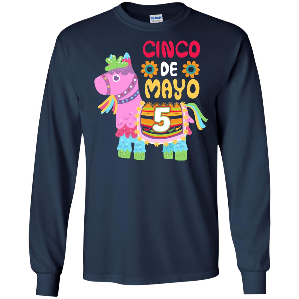 Cinco De Mayo Pinata Jockeys Horse Race 5th Birthday T-shirt Navy