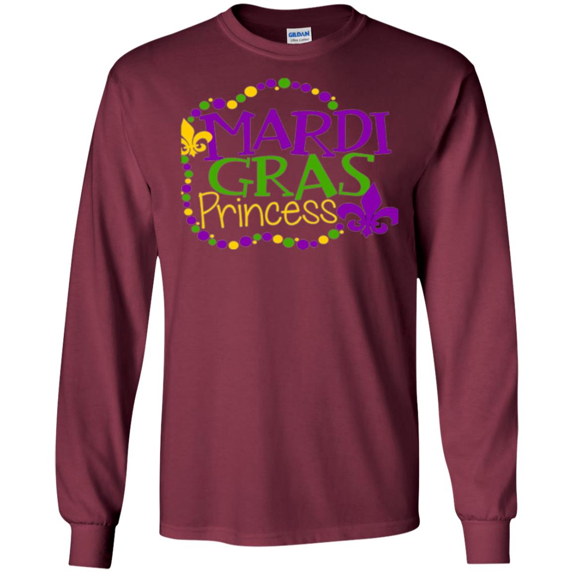 Mardi Gras Princess T-shirt Maroon