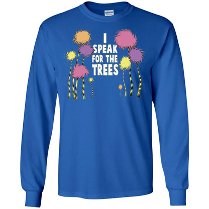 I Speak For The Trees Environmental Awareness T-shirt Royal