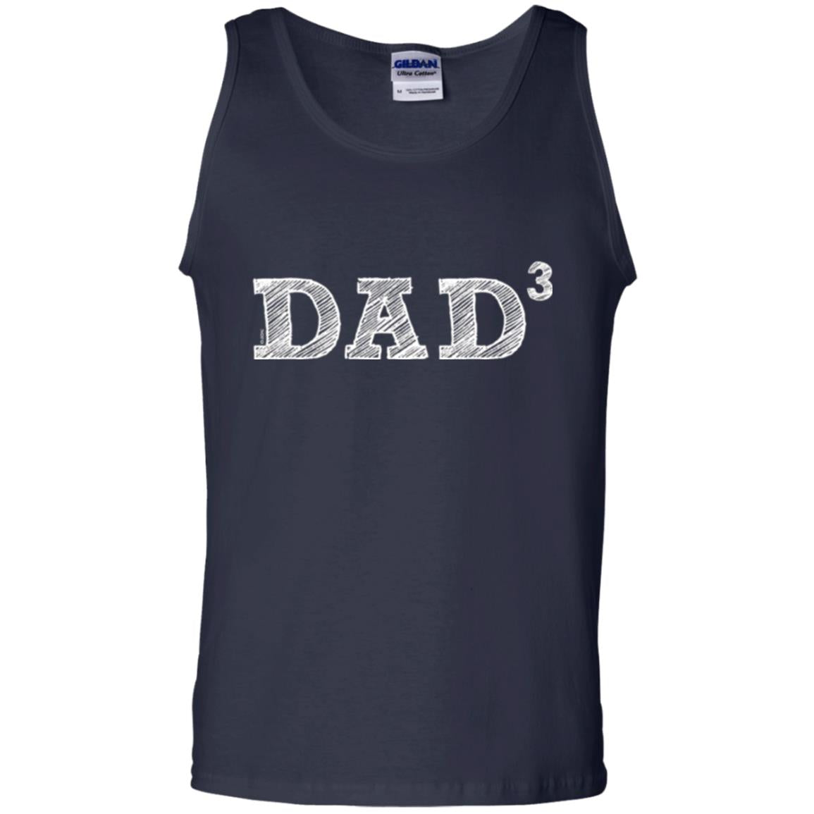 Men_s Dad3, Three Kids Father_s Day, Father Of Three T-shirt Navy