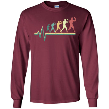 Boxing Heartbeat Boxer Gift Shirt Maroon