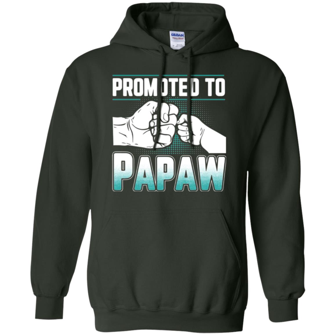 Promoted To Papaw Papa T-shirt Forest Green