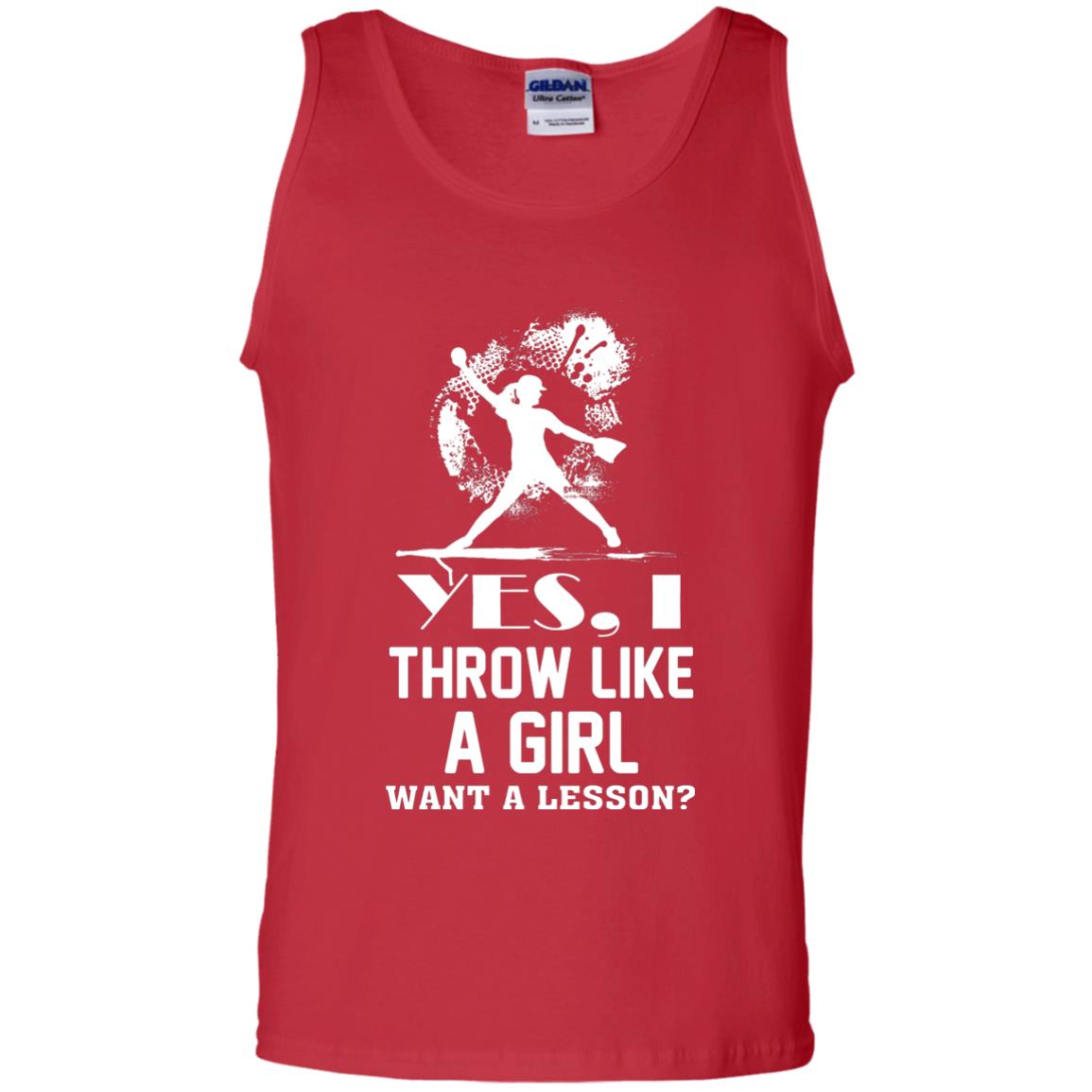 Yes, I Throw Like A Girl Want A Lesson Basebal T-shirt Red
