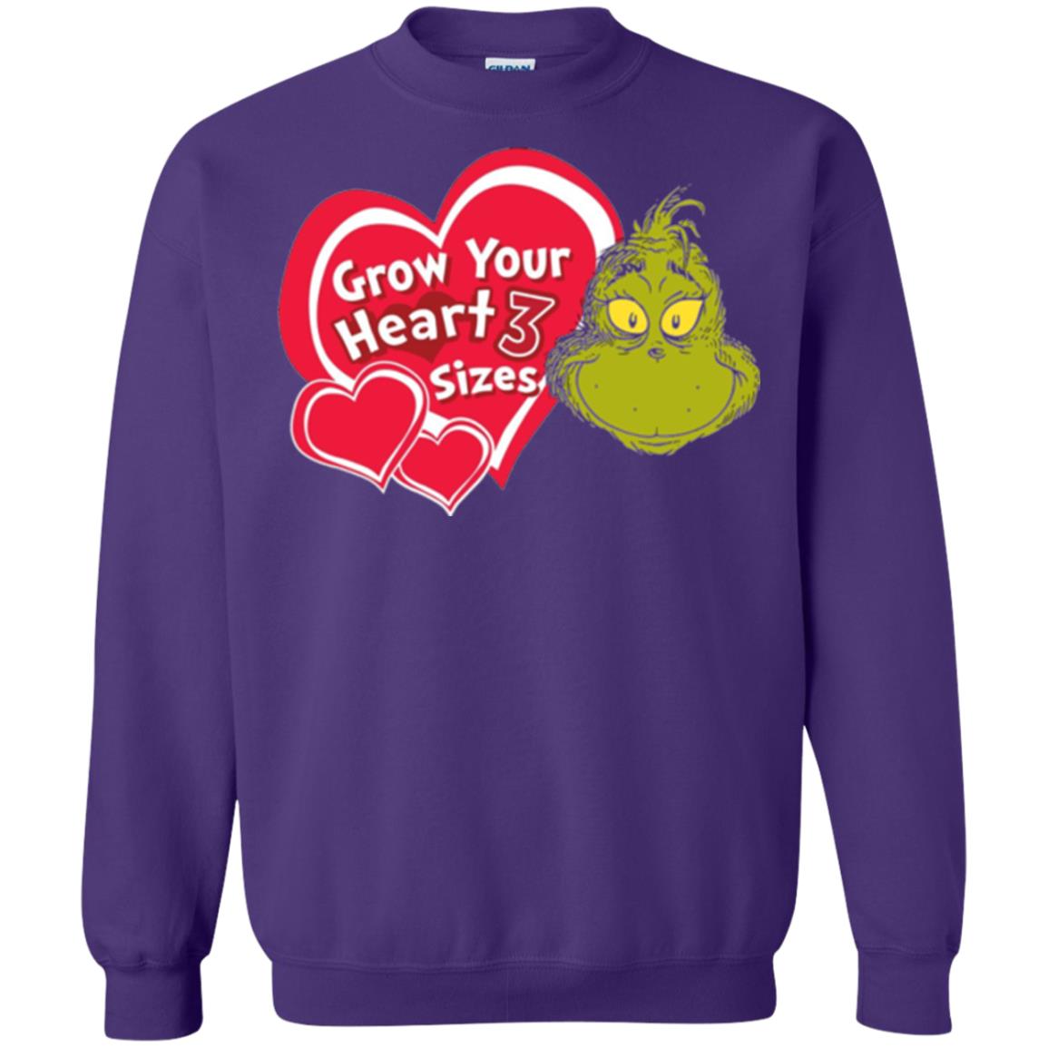 Dr. Seuss Grinch T-shirt Grow Your Heart 3 Sizes Purple