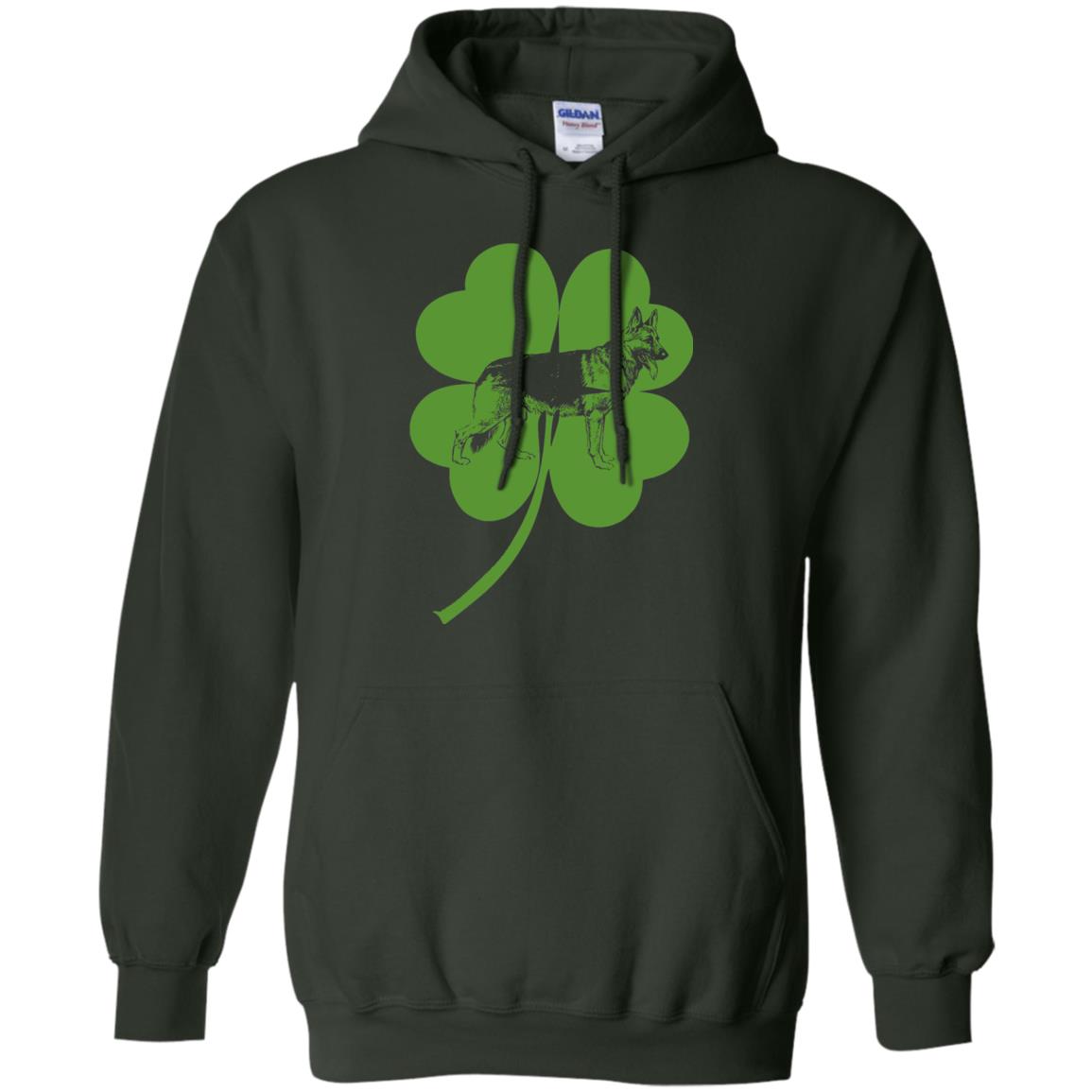 German Shepherd Saint Patrick_s Day T-shirt Forest Green