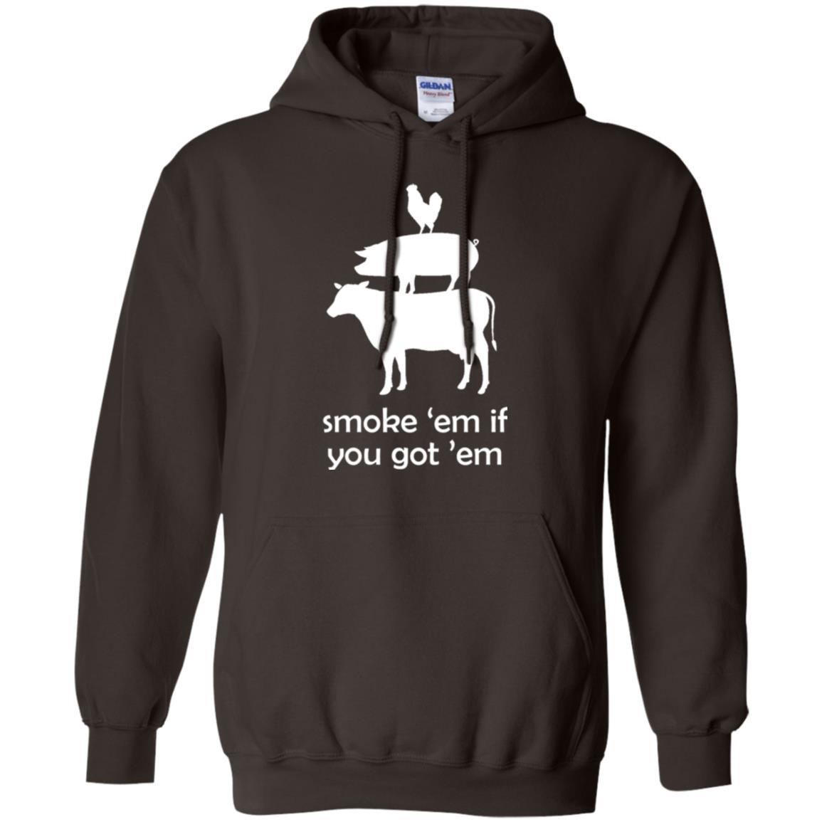 Funny Bbq T-shirt Smoke 'em If You Got 'em Dark Chocolate