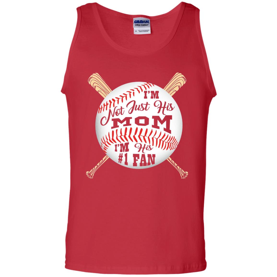 Baseball Mom Shirt Im Not Just His Mom Fan Red