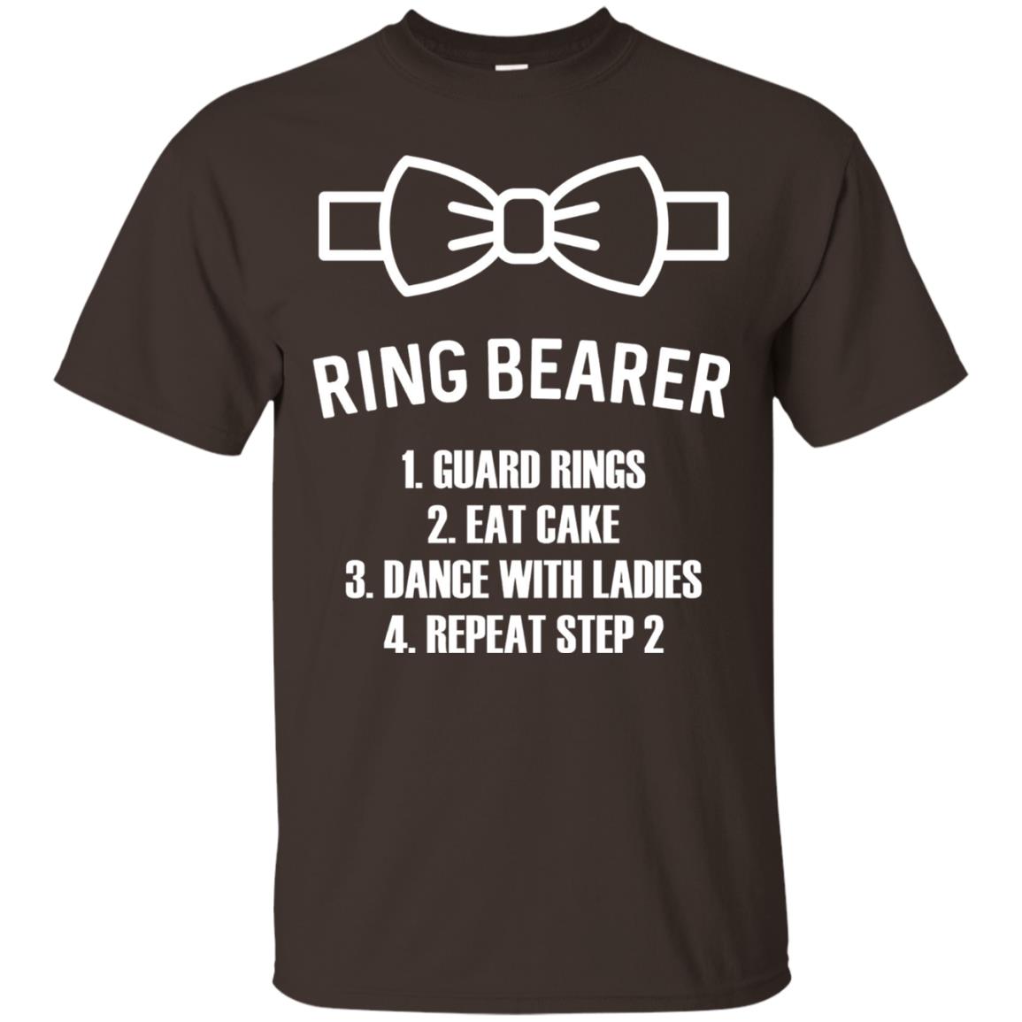 Ring Bearer T-shirt Boys Wedding Guard Rings, Eat Cake Dark Chocolate