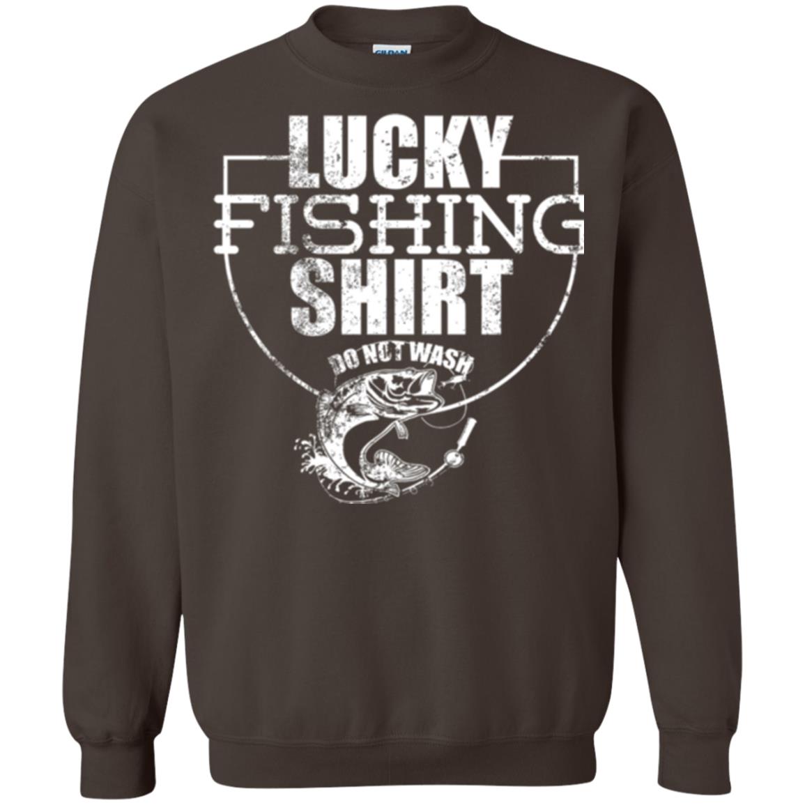Fisherman T-shirt Lucky Fishing Shirt Do Not Wash Dark Chocolate