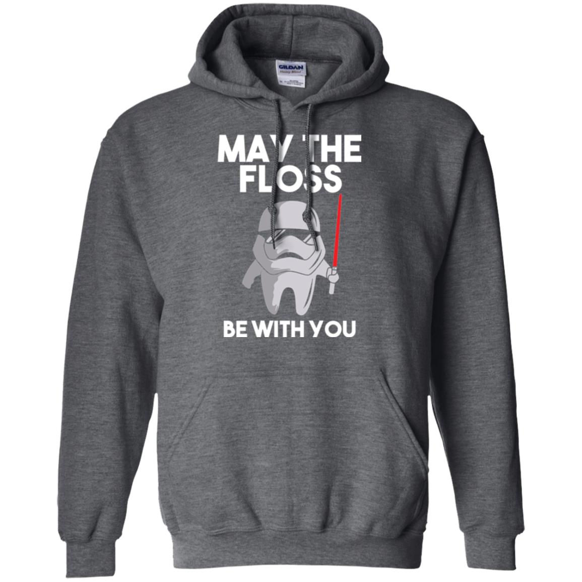 Dentist T-shirt May The Floss Be With You T-shirt Dark Heather