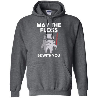 Dentist T-shirt May The Floss Be With You T-shirt Dark Heather