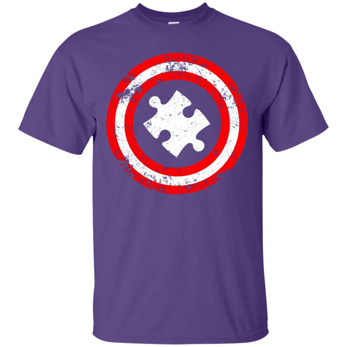 Captain Autism Superhero T-shirt Autism Awareness Purple