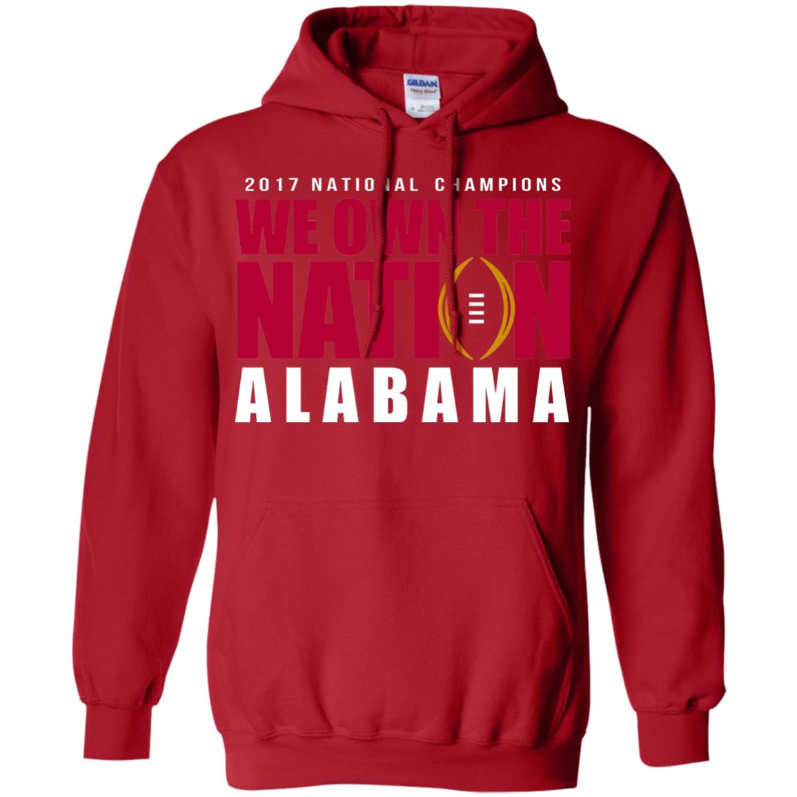 Football Lover T-shirt Alabama 2017 National Champions We Own The Nation Red