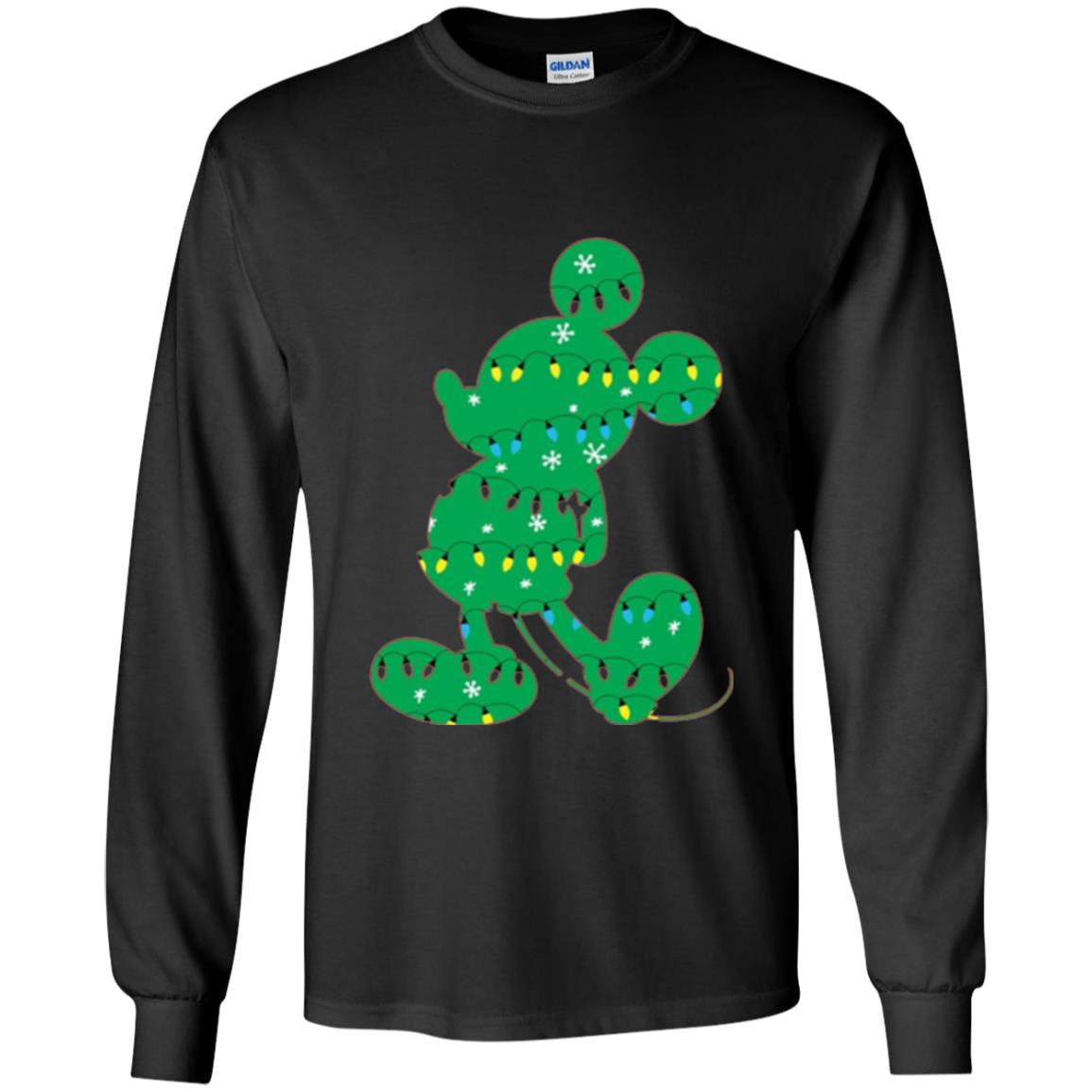 Disney Mickey Mouse Christmas Lights T-shirt Black