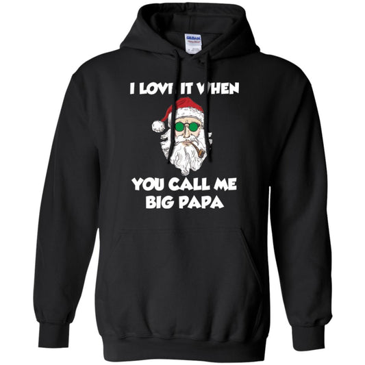 Christmas T-shirt I Love It When You Call Me Big Papa Black