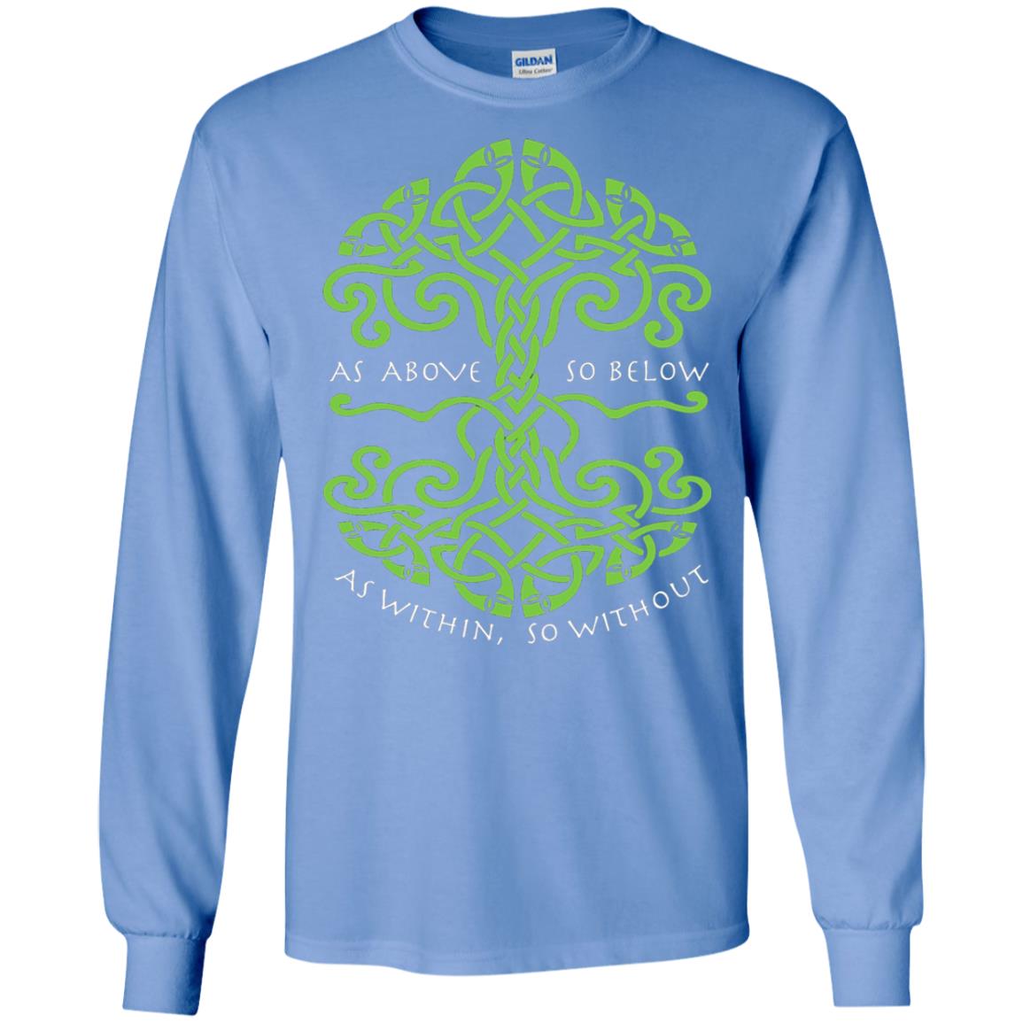 As Above So Below Wiccan Pagan Witche T-shirt Carolina Blue